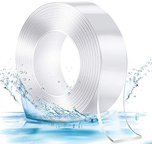 Nano Double Sided Tape Heavy Duty, Sticky Nano Tape Clear Extra Strong Adhesive Tape Traceless Washable, Transparent Mounting Gel Grip Removable Reusable Non Marking (50mm*5m)