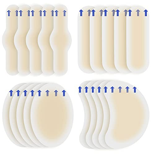 20 Stück Blasenpflaster High Heel Gel Pflaster Blasenpflaster Unsichtbares Hydrogel gegen Abnutzung an der Ferse Vorfuß Finger Zehen