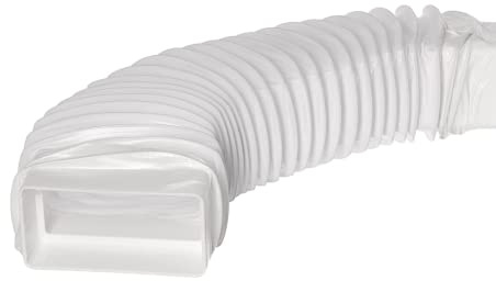 220 x 55 mm flex platt kanal med kontakt, flexslang för ventilationssystem, ångutsug