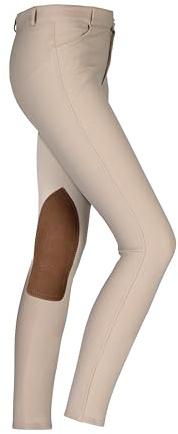 Shires Aubrion Cheshire Show Jodhpurs - Childs Tan Classic Equestrian Riding Pants 13-14 Years