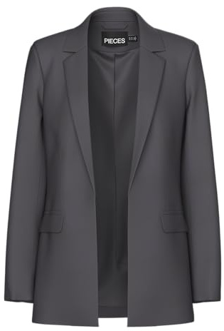 PIECES Pcbozzy Ls Loose Blazer Noos Bc Blazer, Grigio (Magnet), M Donna
