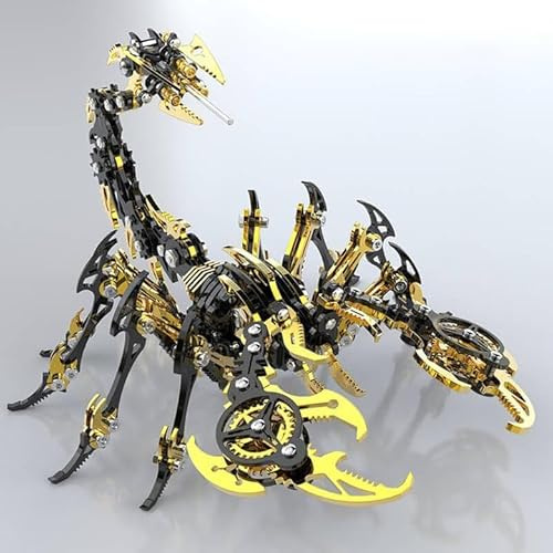Metalkitor Set di puzzle in metallo 3D per adulti – 454 pezzi – modelli di montaggio meccanico – 4 ore di costruzione decorazioni (oro nero)