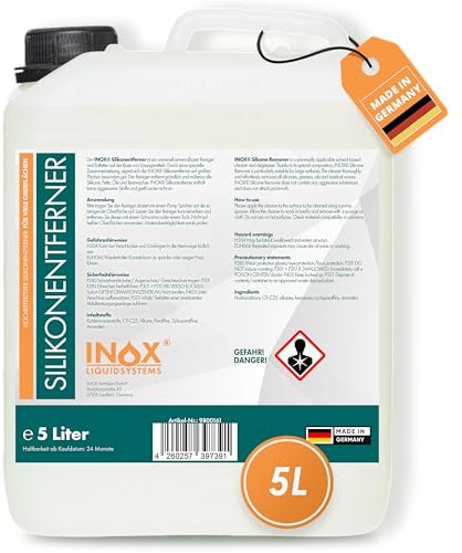 INOX® - Silikonentferner 5l IX400 | Der Silikonreiniger entfernt mühelos Fette, Öle & Silikon | Intensive Reinigung | Wachsentferner für Autolack | Besonders schonend