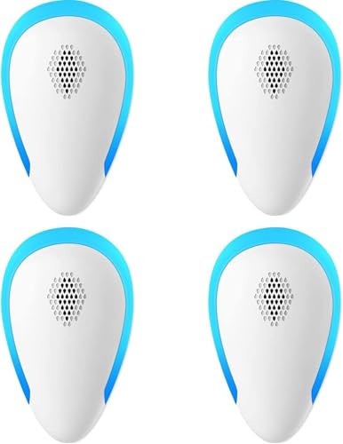 Ultrasonic Pest Repeller(4 Pack), Electronic Mouse Repeller Plug in Bug Repellent for Control Mice, Mosquitoes, Spiders, Cockroaches, Ants, Bugs, Fleas, Harmless to Pets and Human