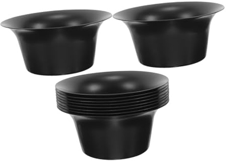 POPETPOP 10 Pièces Pot de Fleurs Plastique Noir pour Décoration de Tombe Support Floral Pratique pour Arrangements Funéraires et Visites Au Cimetière
