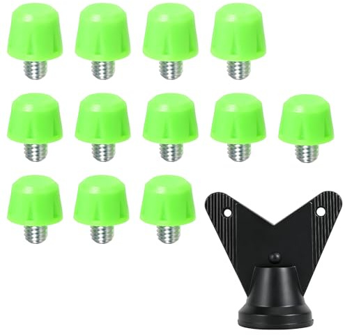 Lot de 12 crampons de football professionnels, rivets M6, vis filetée, 7 mm x 8 + 10 mm x 4 pointes de rechange et 1 clé à capuchon à vis, crampons de chaussures de football pour hommes, compétitions