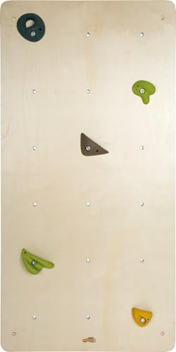 small Foot Kletterwand mit Klettersteinen „Adventure“, Indoor-Kletterwand aus Holz mit 5 griffigen Klettersteinen, für Kinder ab 3 Jahren, 12817