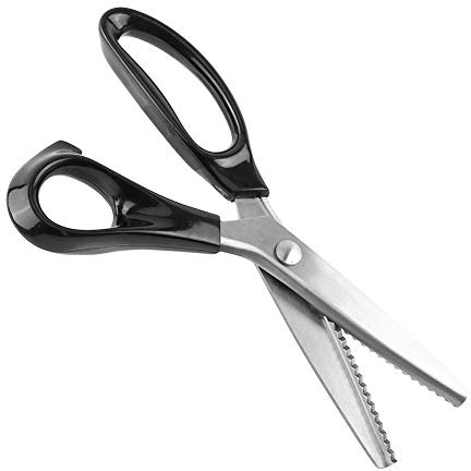 Forbici Dentellate Forbici Seghettate Professionale 4 mm Triangolo Pinking Forbici Taglio per Stoffa, Forbici Sarta Sartoria Cut Forbici