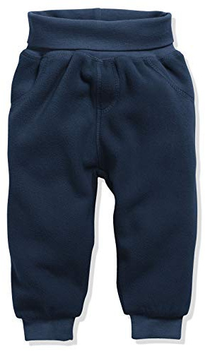 Playshoes unisex barn fleece pumpbyxor babybyxor, marinblå, 92