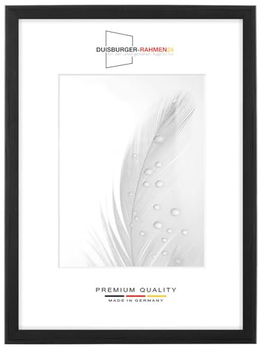 Duisburger-Rahmen24 DR24 - Marco de fotos (50 x 75 pin), diseño de madera MDF de 35 mm de ancho incluido. Cristal sintético antirreflectante, pared trasera estable, ganchos y sujetadores