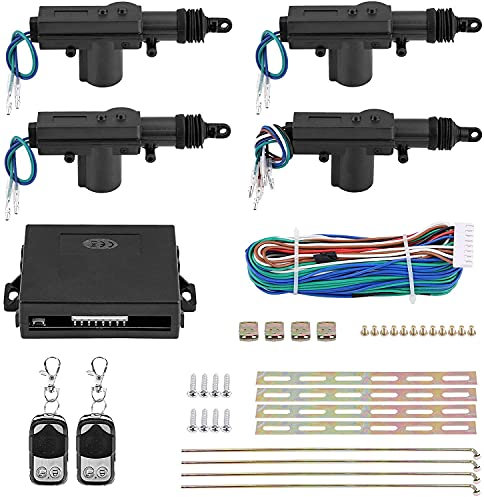 Kit Verrouillage Centralisé Voiture, Centralisation Voiture Universel Serrure Télécommandée Porte de Voiture Serrures de Porte Automatiques avec Télécommandes, pour SUV Voiture DC 12 V