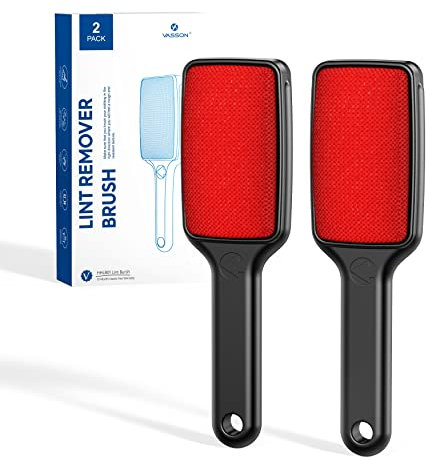 VASSON Spazzola per lanugine, spazzola per rimuovere i pelucchi, spazzola per pelucchi per vestiti, spazzola riutilizzabile in velluto, spazzola per pelucchi