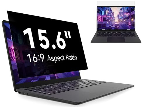 Pantalla de Privacidad Para Portátil de 15,6 Relación de Aspecto 16:9,Protector de Filtro Antirreflejo de Luz Azul, Privacy de Film Extraíble Compatible con Lenovo/HP/Dell/Acer/Samsung/Asus/Toshiba