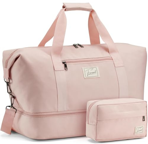 FAROWELL Overnight Hospital Bag, Travel Bags for Women, Pregnancy Baby Maternity Hospital Bag Holdall Duffle, Weekend Bags for Women, Easyjet Cabin Hand Luggage Underseat Weekender Duffel Womens