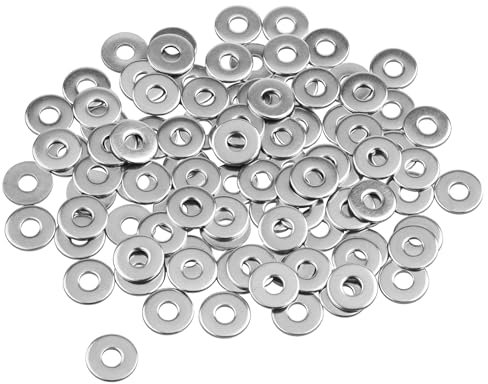 Caianwin Arandelas M4 de Acero Inoxidable, 100 Unidades x 12 mm, para Tornillos y Varillas Roscadas