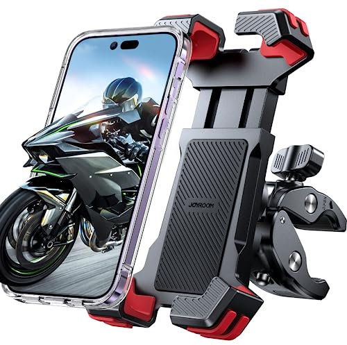 JOYROOM 2025 Upgrade-Clip Handyhalterung Fahrrad, [Anti-Vibrations & 1s-Sperre] Universal Handyhalterung Motorrad,[ 360° Rotatable] Handy Halterung Fahrradlenker für iPhone und Smartphone 4.7-6.8