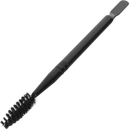 TOVINANNA Double End Eyebrow and Eyelash Brush Professional Nylon Makeup Brush Black Wood Handle for Women Eyebrow Grooming and Mascara Application