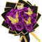 LARDUX 24 Pcs Glitter Roses Bouquet, Valentine's Day Artificial Rose Flowers Bouquet,DIY Fake Glitter Bouquets with Crown for gifts Wedding Anniversary Engagement Birthday,Mother's Day (Purple)