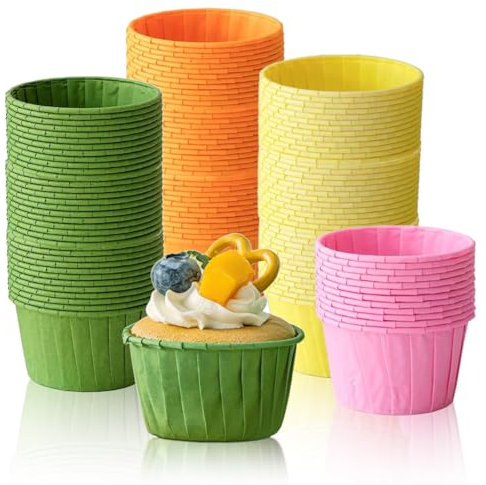 Gsakskdsap 160 Pcs Pirottini per Muffin Carta, Pirottini in Carta Muffin, Colorati Rivestimenti per Cupcake, Rivestimento Antiaderente Resistente Grasso Bake Pirottini per Matrimoni, Compleanni, Feste
