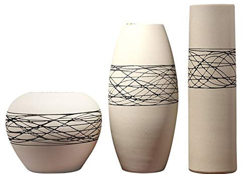 QUSYZD Set di vasi in Ceramica, Tavolo da Pranzo in Stile retrò, Vaso Decorativo, Fiori secchi, Fiori freschi, Vaso Decorativo, Ornamenti in Ceramica, registratore di Cassa per Caffe,A