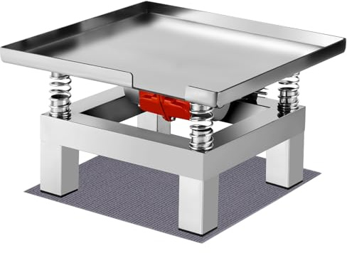 YUCHENGTECH 35cmx35cm Mesa Vibratoria de Hormigón 3000-3600 Veces/Min Mesa Vibratoria para Moldeado Capacidad de Carga de 10kg para Cemento, Hormigón, Resina, Yeso