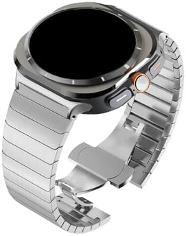 Länkarmband Passar for Samsung Galaxy Watch Ultra 47mm band i rostfritt stål Zinklegering Business Luxury Armband(Silver)