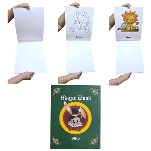 sumrica Color Changing Magic Cartoon Book (1PCS,Oversized Green&A3) Interactive, Doodle Book, Magic Props, Talent Shows, Family Fun, Stage Version, Perform School, Classroom, Senior