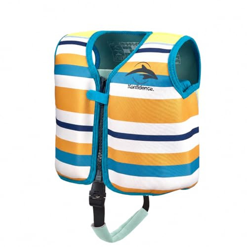 Konfidence Premium Swim Vest – For Baby, Toddler & Kids Up to 12 Years - UKCA/CE & Swim School Approved with Adjustable Buoyancy Ideal for Learning to Swim