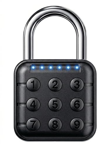 TLYITU Combination Padlock – Combination Lock with 6-Digit Code, Digital Padlock with Keyless Entry, IP67 Waterproof Zinc Alloy Lock for Locker, Gym, Travel, Outdoor, Gate (Black)