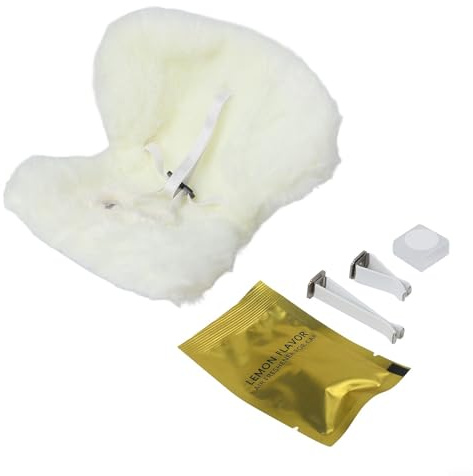 Asiento de coche de felpa suave con cinturón de seguridad para exhibición y decoración, compatible con muñecas de 10 a 17 cm, accesorio de montaje en ventilación para interior del coche (blanco)