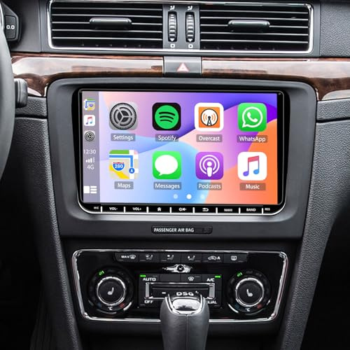 Android-autoradio 14 2 DIN för Skoda Superb 2009-2015 med trådlös Carplay Android Auto Dubbel DIN Radio 9-tums pekskärm med GPS Navi WiFi Bluetooth RDS FM-radio SWC Mikrofon Kamera av