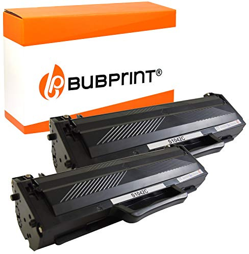 Bubprint 2 Toner kompatibel als Ersatz für Samsung MLT-D1042S/ELS für ML-1660 ML-1865 ML-1670 ML-1675 ML-1860 SCX-3200 SCX-3205 SCX-3205W 1.500 Seiten Schwarz