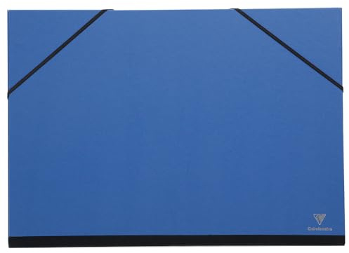 Clairefontaine 144702C - Cartella da disegno chiusura con elastico 37x52 cm, Blu notte