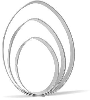 Großes Eier-Ausstechformen-Set – 12,7 cm, 10,2 cm, 7,6 cm – 3-teilig – Edelstahl