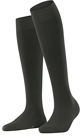 FALKE Softmerino W Kh lana algodón lisos 1 par, Calcetines largos Mujer, Verde Military 7826, 39-40