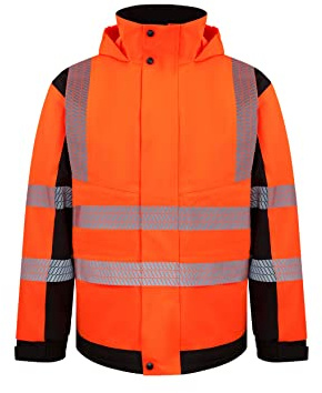 Korntex Hi-Vis Softshell Rain Jacket (Printable) Copenhagen - Wasserdichte Warnschutz- Arbeitsjacke, KXBRSSHRJORBKM, Orange, M