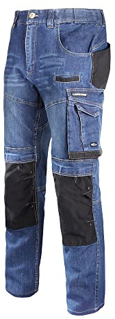 Lahti PRO Unisex A40510 - Work Utility Pants, Blue Jeans, M Slim EU