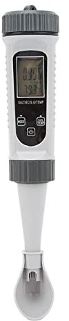 Probador de Salinidad Digital, Probador de Sal de Piscina a Prueba de Agua con Retroiluminación, Probador Multiparámetro 0-200 PPT para EC Temp S.G, Probador de Agua Salada