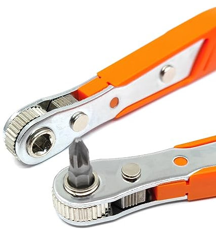 Cliquet Tournevis Set,1/4 Pouce Magnétique Tournevis Mini Tournevis Décalé Réversible à Cliquet Clé à Cliquet Cliquet Réversible Tournevis Décalé