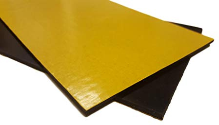 Solid Neoprene Adhesive Backed Rubber Sheet, Gasket Material - Various Sizes - 1mm Thick (1mm Thick - 500mm x 250mm)