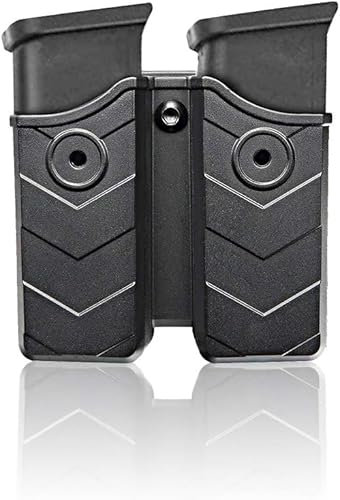 efluky Magazintasche Universal Magazin Holster Pistole Clip Passt für Walther P99/HK/CZ/Glock 17 19/Sig Sauer/9mm Softair Magazin Holster, Einstellbar Belt Clip 60°