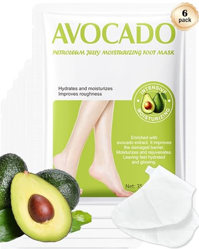 Maschera per i piedi, 6 paia di calzini per rimuovere i calli, maschera idratante, naturale e delicato per piedi asciutti e screpolati, per uomini e donne