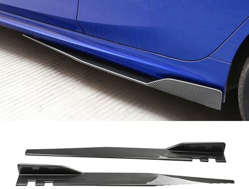 FFSWQAZ4A1 Side Skirts for BMW 3 Series M3 E90 E91 E92 E93 F30 F31 F34 F35 F80 G20 G21, 2 Pcs Side Skirt Extension Anti Collision Car Accessories,Black