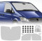 Parasol del Parabrisas Automóvil Reemplazo para Mercedes-Benz Vito Vito II W639 / Viano 2003–2014 5 Piezas, Cabina del Conductor, Cubierta de Parasol Automóvil Plegable Forro Negro