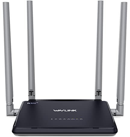 WAVLINK N300 Router 4G LTE con Chipset Qualcomm | WiFi Móvil 150Mbps | Compatible con Orange/Vodafone | 4 Antenas | SIM Slot | Fácil Instalación