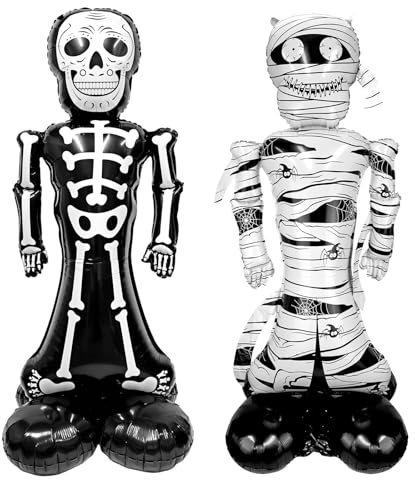 SRIZIAN 2 Pieces Halloween Foil Balloons, Inflatable Standing Halloween Foil Balloons halloween Party Decoration