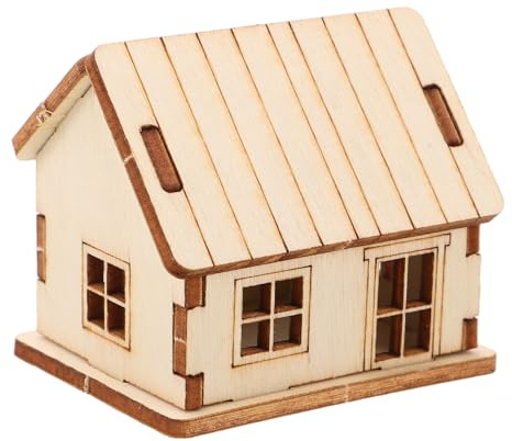SHINEOFI Maquette Maison Bois Miniature Puzzle à Assembler Soi-même pour Adultes Décoration Maison Bois Vierge à Colorier Modèle de Construction