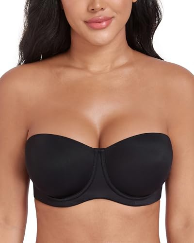 DotVol Reggiseno Push-up Senza Spalline da Donna Taglie Forti Intimo Femminile Che Offre Un Ottimo Sostegno Antiscivolo Comodo