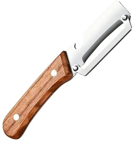 Pelapatate Da Cucina,Utensile Da Taglio Cucina Con Manico In Legno - Tagliafrutta E Apribottiglie 2 In 1 | Per Viaggi, BBQ, Feste, Piscina, Campeggio, Picnic, Vacanze, Ufficio, Donne, Uomini
