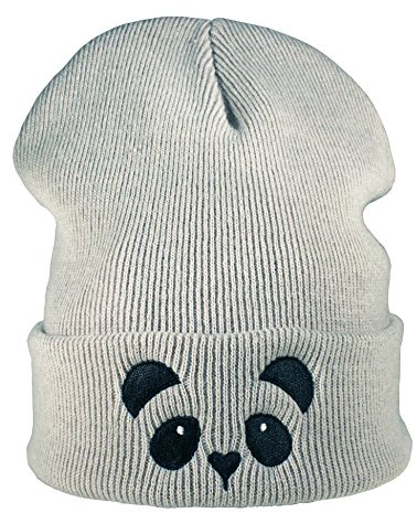 Berretto Panda di Lana Invernale: Beanie/Cappello per Bambino e Bambina, Divertente per Sci con Ricamo - Regalo